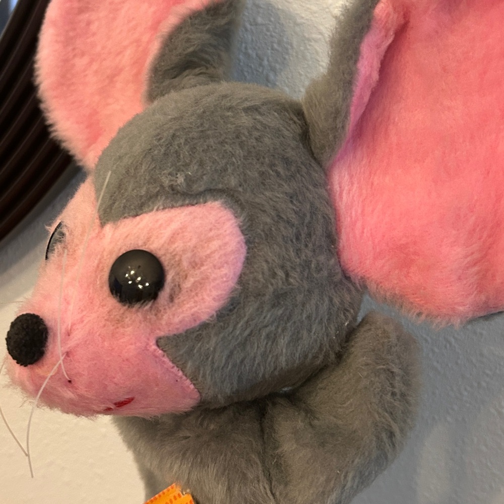 RARE 70’s Vintage Animal Fair Inc. Miley Mouse plush hand puppet Made in USA - Picture 6 of 17